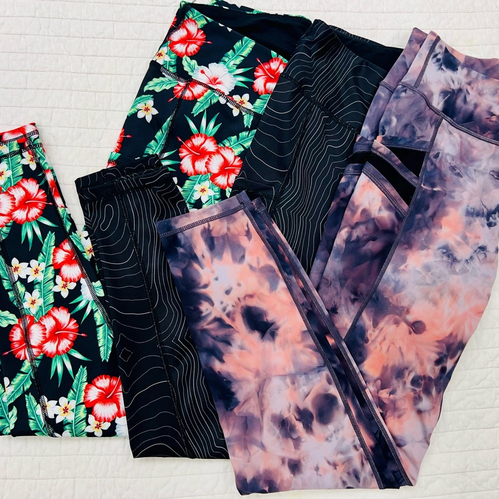 Hviii Brand Leggings set of three- great for workouts and weightlifting! Large